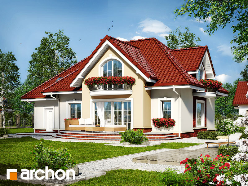 House in the zinnias