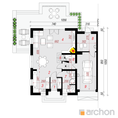 House in the orange eye (T)